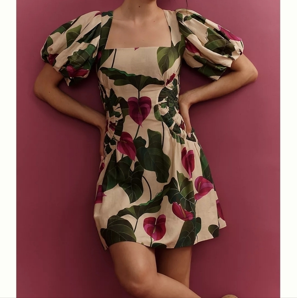 Floral Puff Sleeve Dress